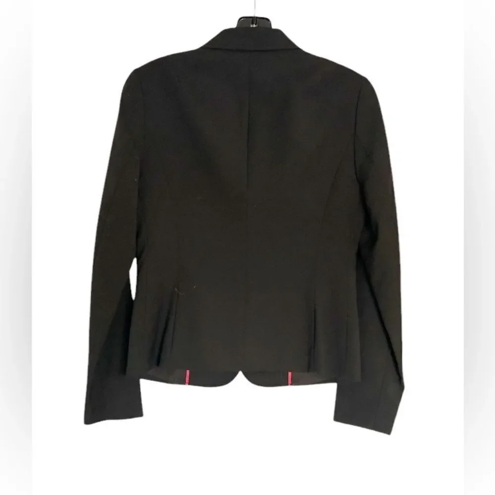 J. Crew Suiting Black Lightweight Wool Lined Blazer Size 0